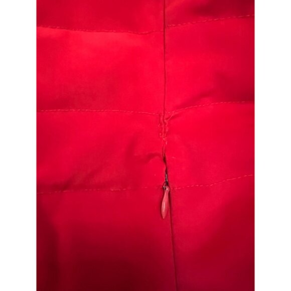 LIZ CLAIBORNE Red Down Filled Zip Up Short Winter Jacket Cost S - Picture 10 of 10